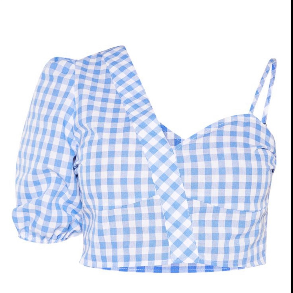 PrettyLittleThing One Shoulder Sweetheart Crop Top